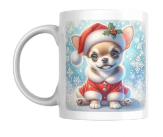 Hrnek bílý 330 ml *VÁNOČNÍ ŠTĚNATA*