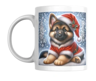 Hrnek bílý 330 ml *VÁNOČNÍ ŠTĚNATA*